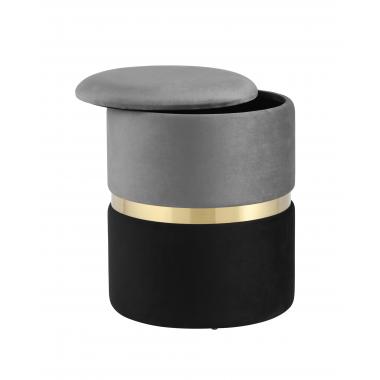 Пуф Кэрри с ящиком серо-черный