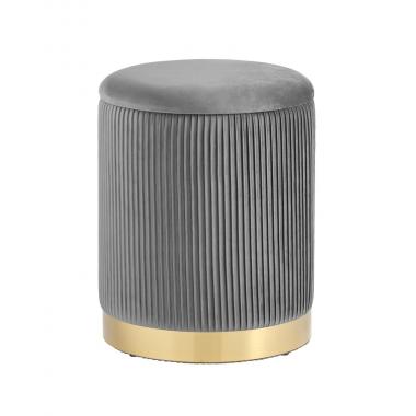 Пуф Шарлотта с ящиком серый