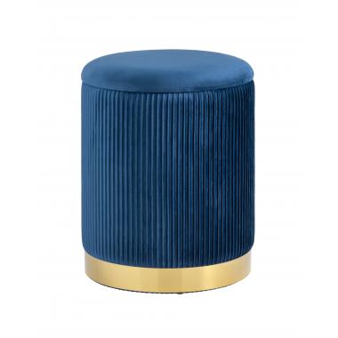 Пуф Шарлотта с ящиком синий