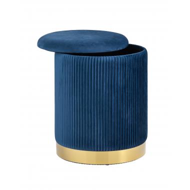 Пуф Шарлотта с ящиком синий