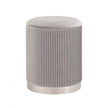 Пуф Шарлотта с ящиком серебристый серебро основание