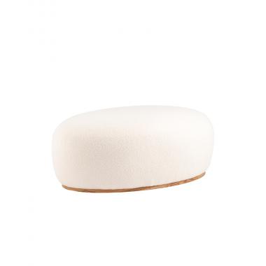 Пуф Полли XL белый без ножек