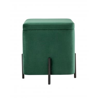 Пуф Грейс квадрат с ящиком зелёный