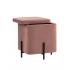 Пуф Грейс квадрат с ящиком пыльно-розовый