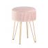 Пуф-столик Астор светло-розовый на золотых ножках