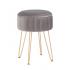 Пуф-столик Астор серый на золотых ножках