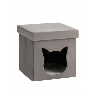 Пуф складной с ящиком Store Pet антрацитовый