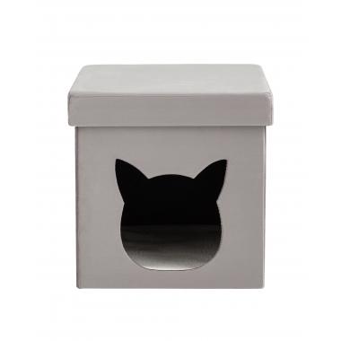 Пуф складной с ящиком Store Pet серый