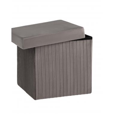 Пуф складной с ящиком Store Square антрацитовый