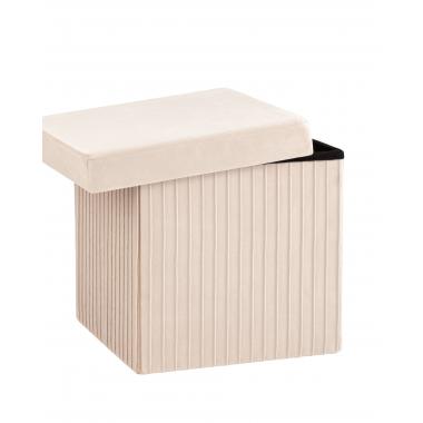 Пуф складной с ящиком Store Square бежевый