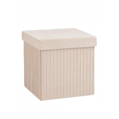 Пуф складной с ящиком Store Square бежевый
