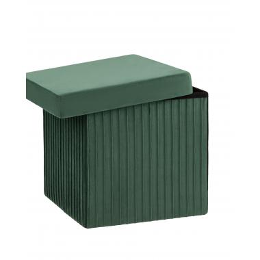 Пуф складной с ящиком Store Square зеленый