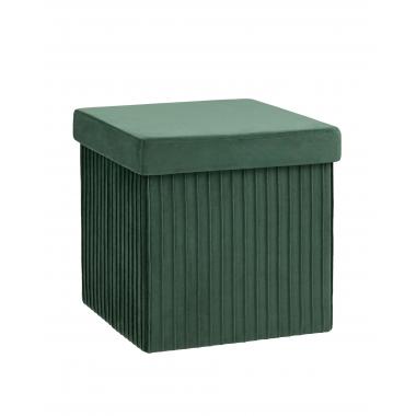 Пуф складной с ящиком Store Square зеленый