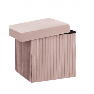 Пуф складной с ящиком Store Square пыльно-розовый