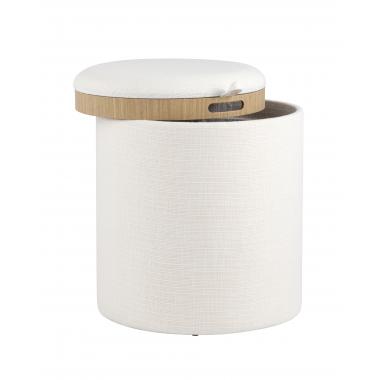 Пуф-столик с ящиком Хюгге S белый