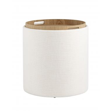 Пуф-столик с ящиком Хюгге S белый