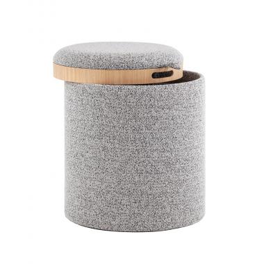Пуф-столик с ящиком Хюгге S серый