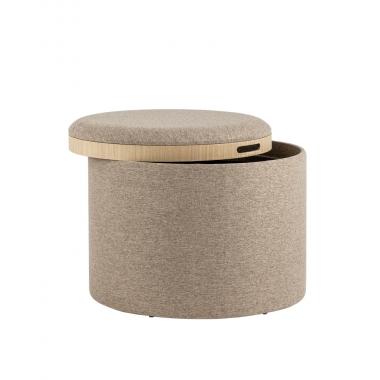 Пуф-столик с ящиком Хюгге L бежевый