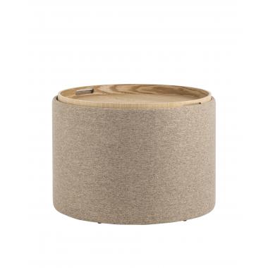 Пуф-столик с ящиком Хюгге L бежевый