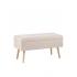 Банкетка Сторми с ящиком на ножках серо-бежевая