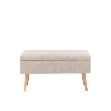 Банкетка Сторми с ящиком на ножках серо-бежевая