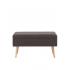 Банкетка Сторми с ящиком на ножках темно-серая
