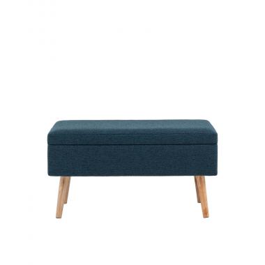 Банкетка Сторми с ящиком на ножках темно-синяя
