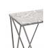 Консоль Авалон серый мрамор сталь темный хром