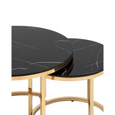 Набор журнальных столиков Селена черный мрамор 