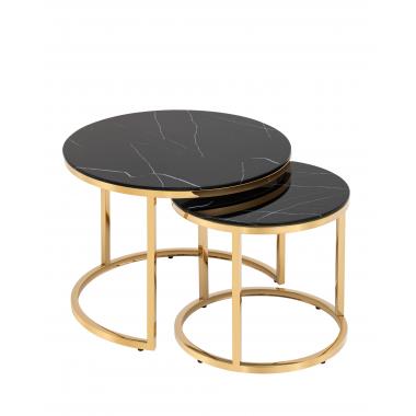 Набор журнальных столиков Селена черный мрамор 