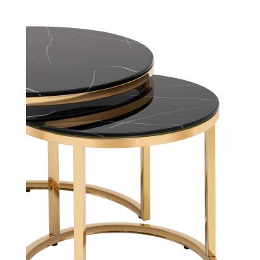 Набор журнальных столиков Селена черный мрамор 