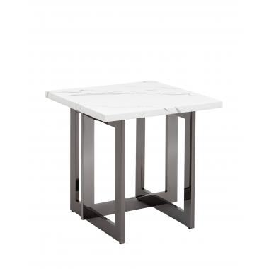 Журнальный столик Нэйтан белый мрамор