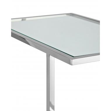 Журнальный столик приставной БОСТОН серебро