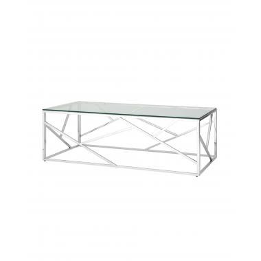 Журнальный стол  АРТ ДЕКО сталь серебро