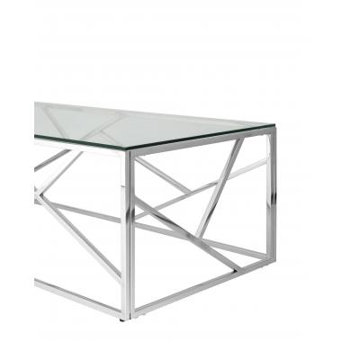 Журнальный стол  АРТ ДЕКО сталь серебро