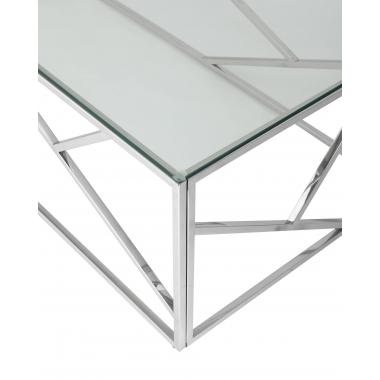 Журнальный стол  АРТ ДЕКО сталь серебро