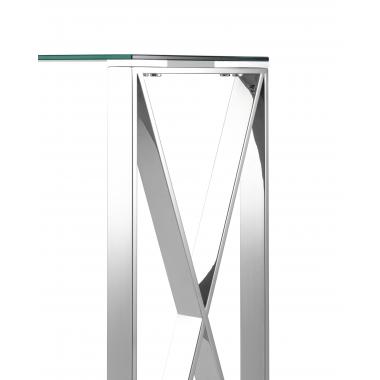 Консольный столик КРОСС серебро