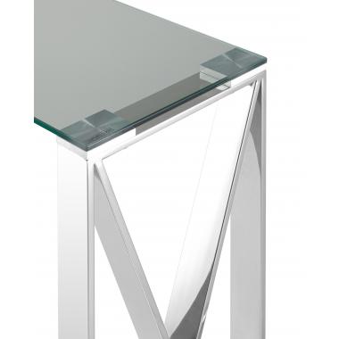 Консольный столик КРОСС серебро