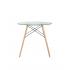 Стол круглый EAMES DSW NEW D 80 прозрачный стеклянный