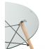 Стол круглый EAMES DSW NEW D 80 прозрачный стеклянный