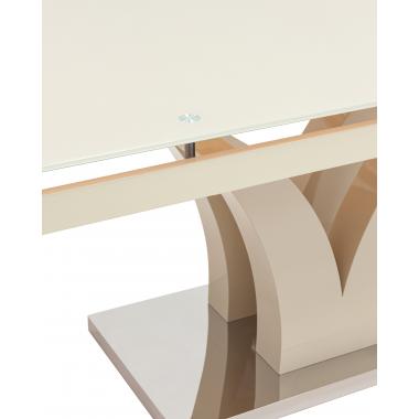Стол Верона раскладной глянцевый бежевый