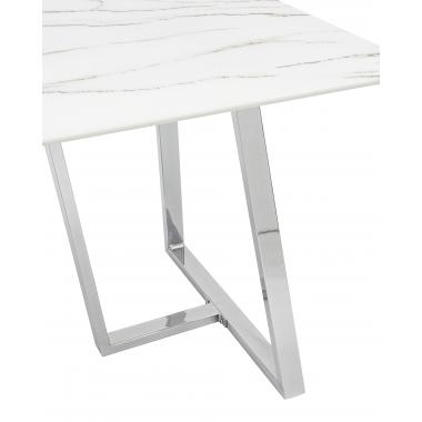 Стол Даллас белый стеклянный