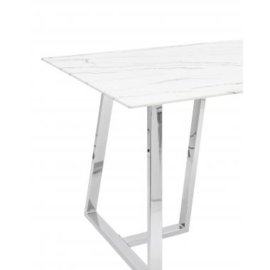 Стол Даллас белый стеклянный