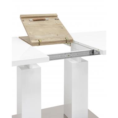 Стол Сиэтл раскладной глянцевый белый