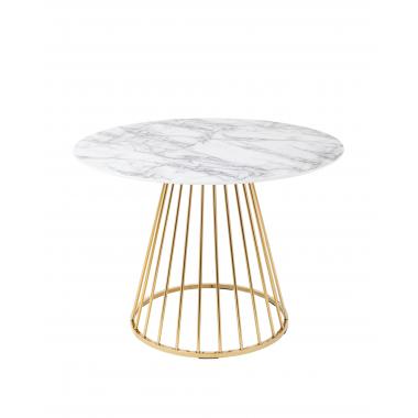 Стол Ливерпуль 110*110 белый мрамор