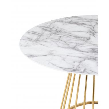 Стол Ливерпуль 110*110 белый мрамор