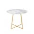 Стол Дакота 100*100 белый мрамор ножки золото
