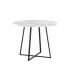 Стол Дакота 100*100 белый мрамор ножки черные