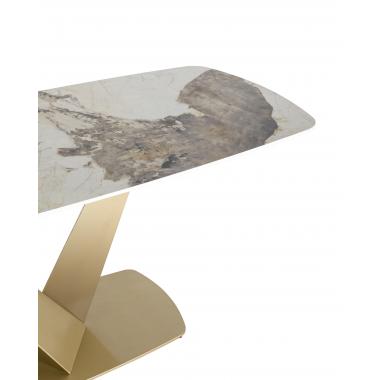 Стол Аврора 160*90 керамика светлая