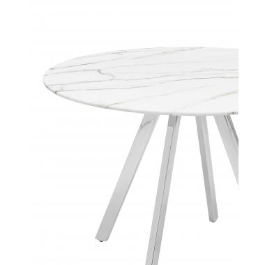 Стол обеденный Хьюстон D100 белый стеклянный